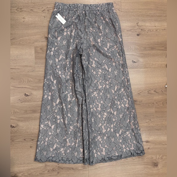 NWT ANTHROPOLOGIE Feather Bone Wide Leg Lace Pants M - Picture 11 of 14